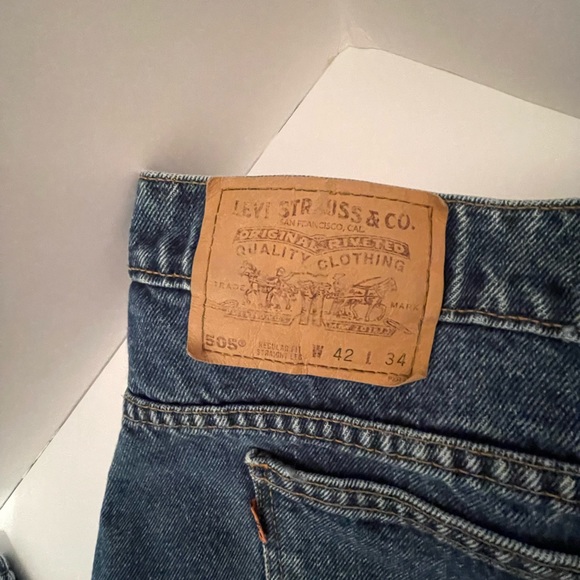 Vntg. Levis 505 orange tab Jeans, Regular Fit straight leg, Men’s 42/34” - Picture 9 of 12